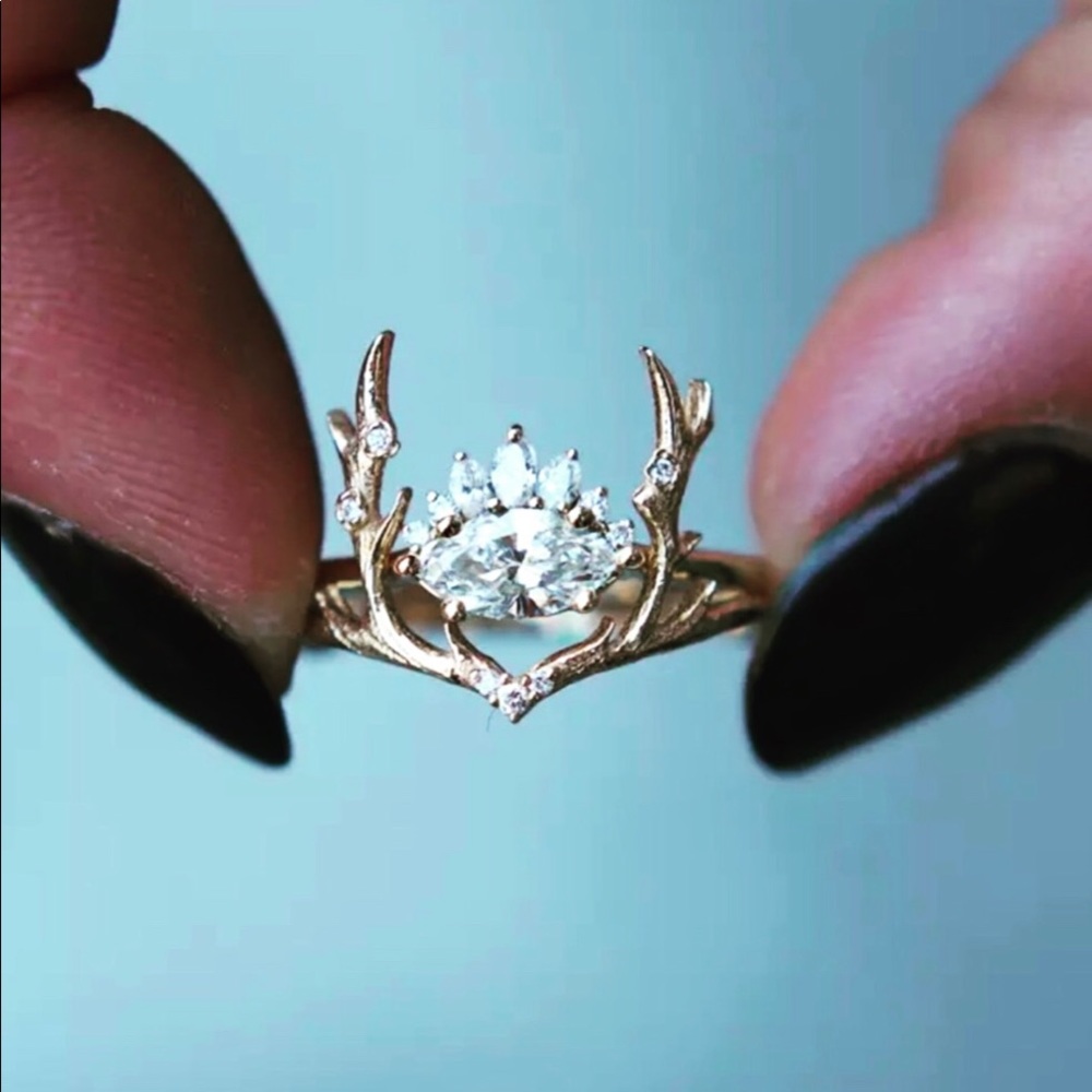 ๐๐Rose Gold Antler Deer Ring๐๐ - Picture 5 of 5